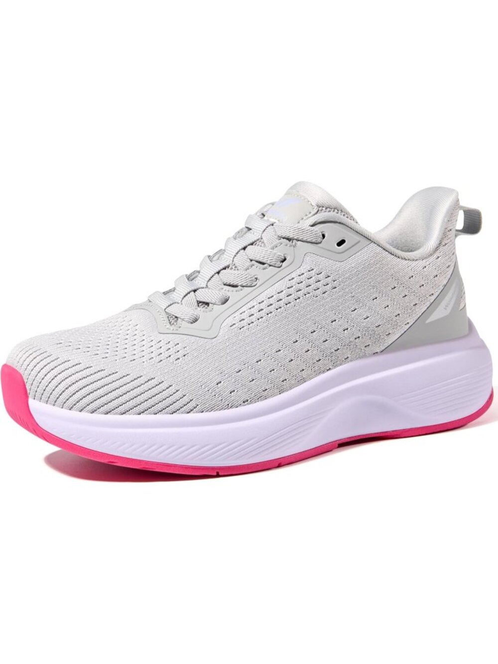 Women's Gray Comfortable Rebound Running Tennis Shoes Athletic Fashion Sneakers